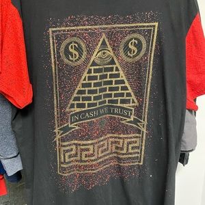 “In cash we trust” t shirt. Almost new.